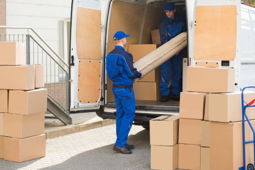 House movers preparing a Northolt home move