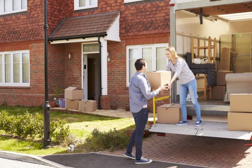 Removal team planning a local move in Northolt near residential properties