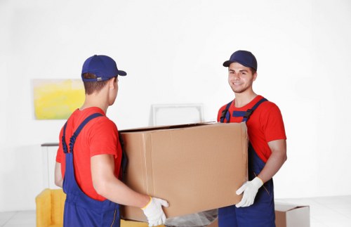 Office removals team planning a business move in Northolt