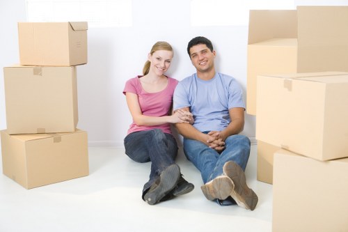 Moving van loaded for a house removal in Northolt
