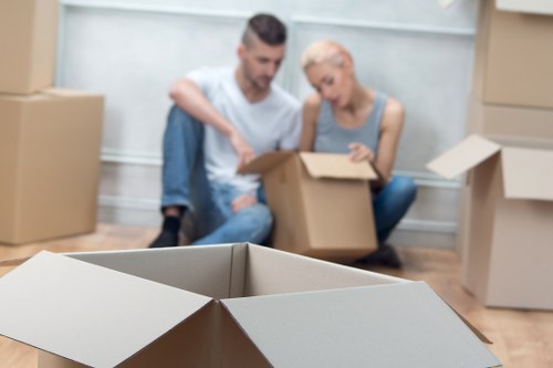 Team handling payment and service details for a move