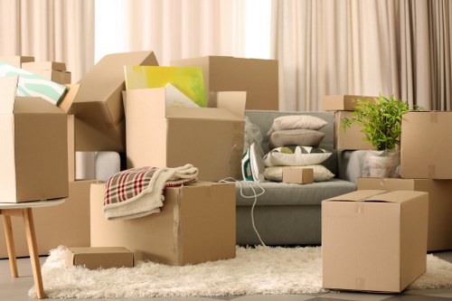 Local moving team loading items for a Northolt home or office relocation