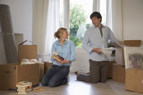 Team handling sofa and wardrobe removal during furniture pick-up in Northolt