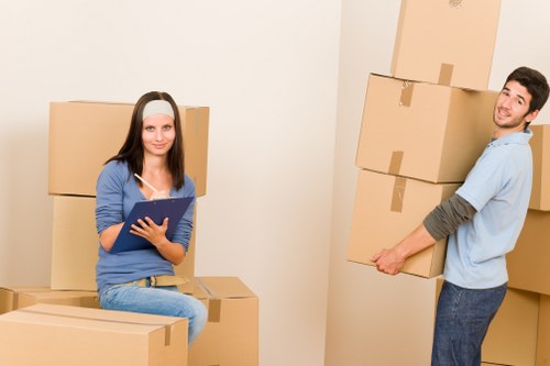 Moving day checklist and prepared household items for a Northolt removal