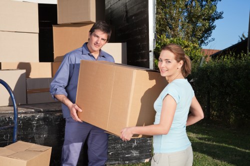 Northolt removal van loading boxes and furniture for local delivery