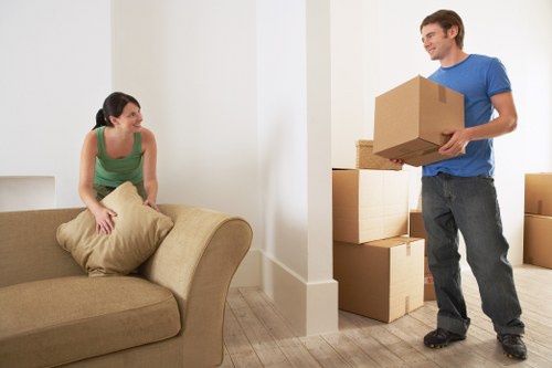 Local packing team preparing boxes for a Northolt office move